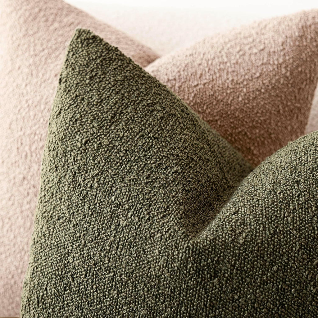 Foindtower Decorative Textured Boucle Throw Pillow Covers Accent Solid Pillow Cases Neutral Soft Cozy Couch Cushion Case for Chair Sofa…