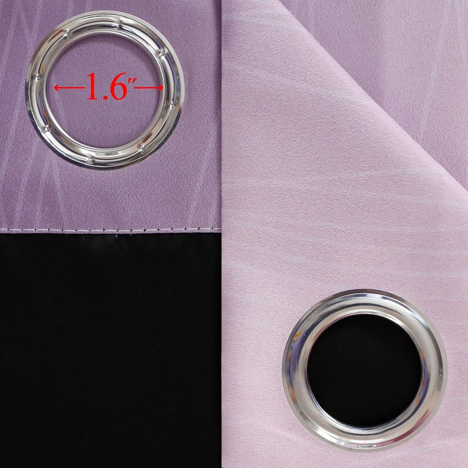 Estelartextiler Estelar Textiler Pink and Purple Ombre Short Blackout Curtains 36 Inch Long, Thermal Insulated Grommet Small Half Window Dr…