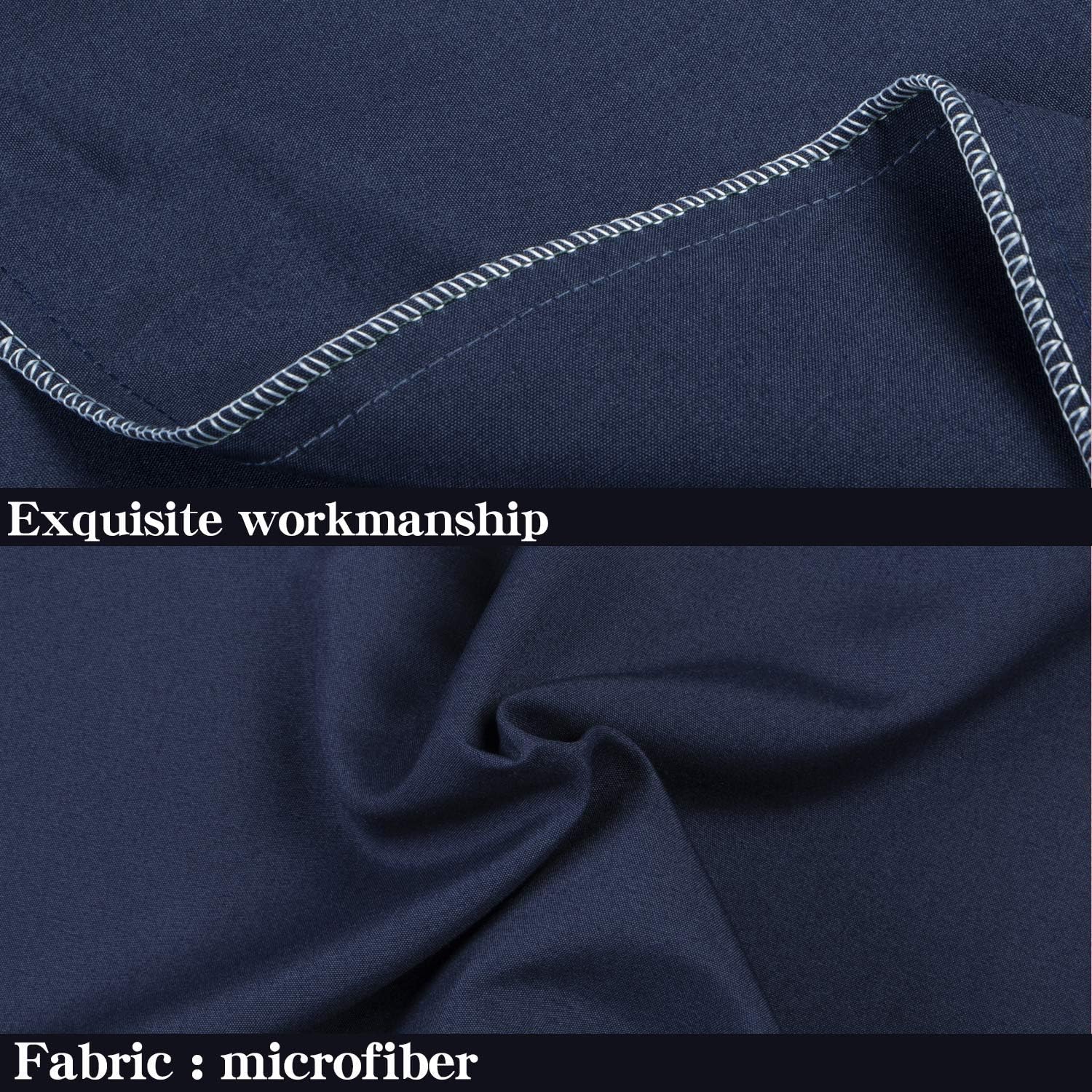 Ntbay Queen Pillowcase Set - 4 Pack Brushed Microfiber 20x30 Pillowcases - Soft, Wrinkle-Free, Fade-Resistant, Stain-Resistant, Navy Blue P…