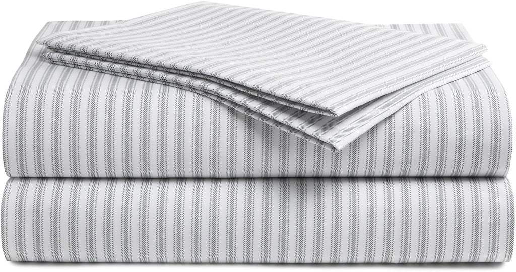 Perupima Peru Pima 415 Thread Count Percal Twin Sheet Set - 100% Peruvian Pima Cotton, 3 Piece (Flat, Fitted, 1 Pillowcase) - Cooling, Cris…