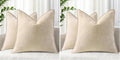 decorUhome Spring Couch Throw Pillow Covers 18x18 Set of 2, Decorative Soft Velvet Neutral Chenille Pillow Covers with Elegant Design for S…