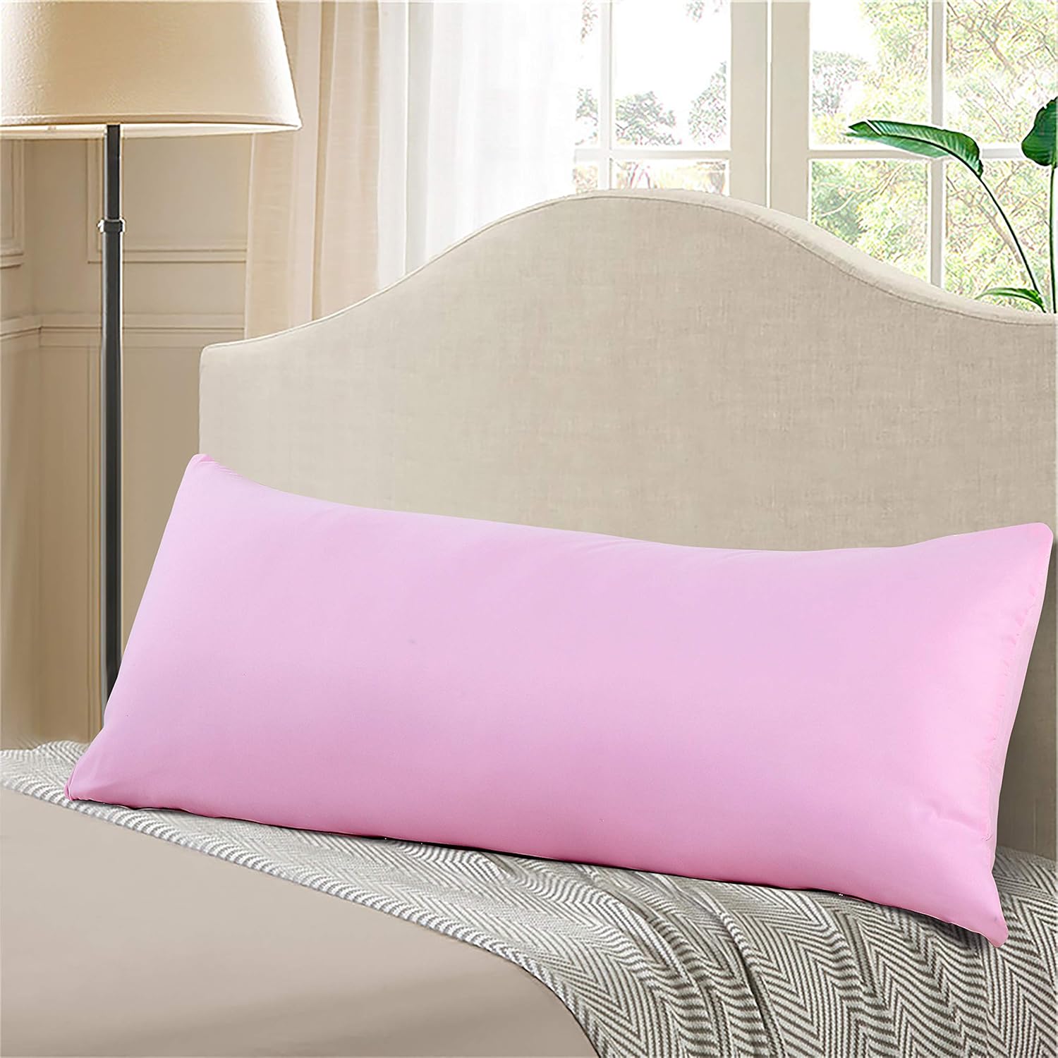 EVOLIVE Body Pillow Cover 21"x54", Ultra Soft Microfiber Pillowcase with Hidden Zipper, Breathable, Machine Washable, for Pregnancy &…