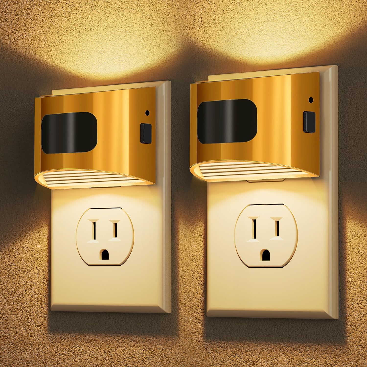 DORESshop LED Night Light[2 Pack], Night Lights Plug into Wall, 3 Mode Plug in Night Light with Motion Sensor, Dusk to Dawn Sensor…