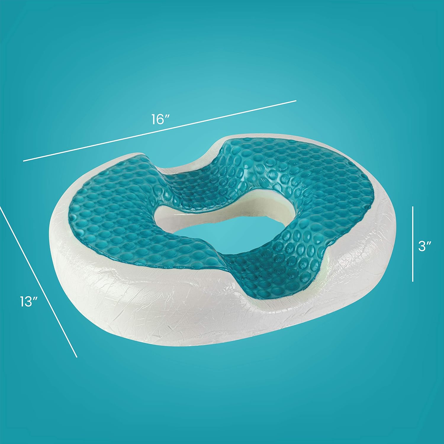 thy Spirit Gel Donut Pillow| Lifting Cushion | Donut Cushion for Tailbone Hemorrhoid Cushion Coccyx Sciatica Pregnancy Cushion, Black 1…