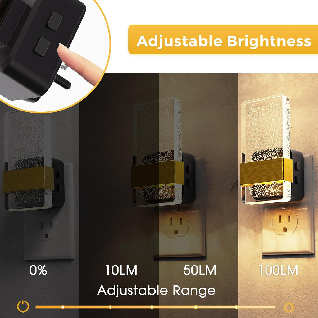 L LOHAS LED Night Light, 2 Pack 3CCT Night Lights Plug Into Wall, 2000K/3000K/5000K Adjustable Color Temperature Nightlight, Dusk to Dawn…