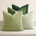 MIULEE Soft Corduroy Spring Throw Pillow Covers Set of 4 Forest Green 20x20 Inch Modern Farmhouse Boho Decorative Accent Cushion Covers…