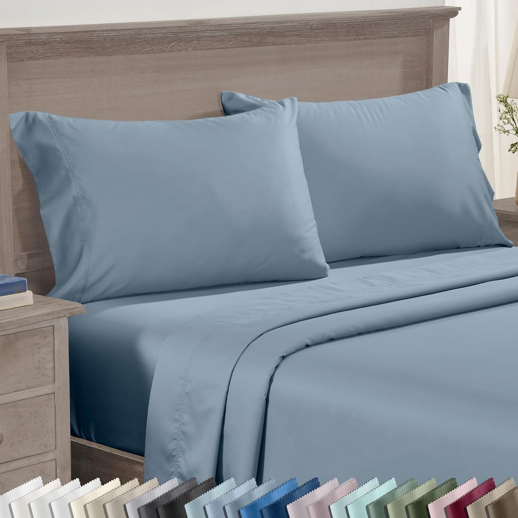 CaliforniaDesignDen Luxuriously Soft 600 Thread Count, 100% Cotton Set of 2 Cases, Crisp Standard Pillow Cases Set of 2 Fits Standard & Que…