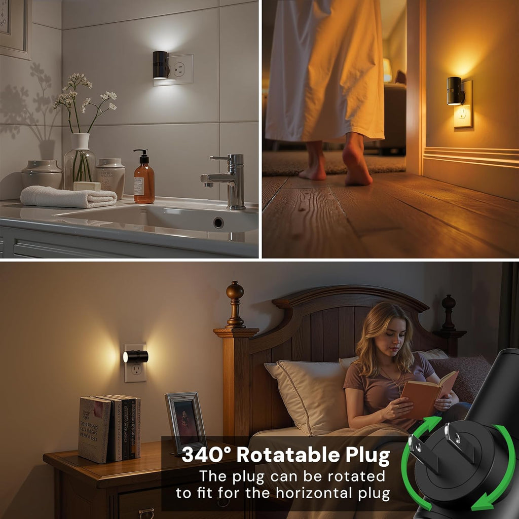 L LOHAS LED Motion Sensor Night Light, Mini Motion Activated Night Lights Plug into Wall, Rotating Motion Sensor Light Indoor…