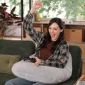 Ergonomic U-Shape Gaming & Lap Pillow - Crochet Pillow & Reading Support Pillow with Arm Relief, Comfort for Gamers, Crafters & Book…