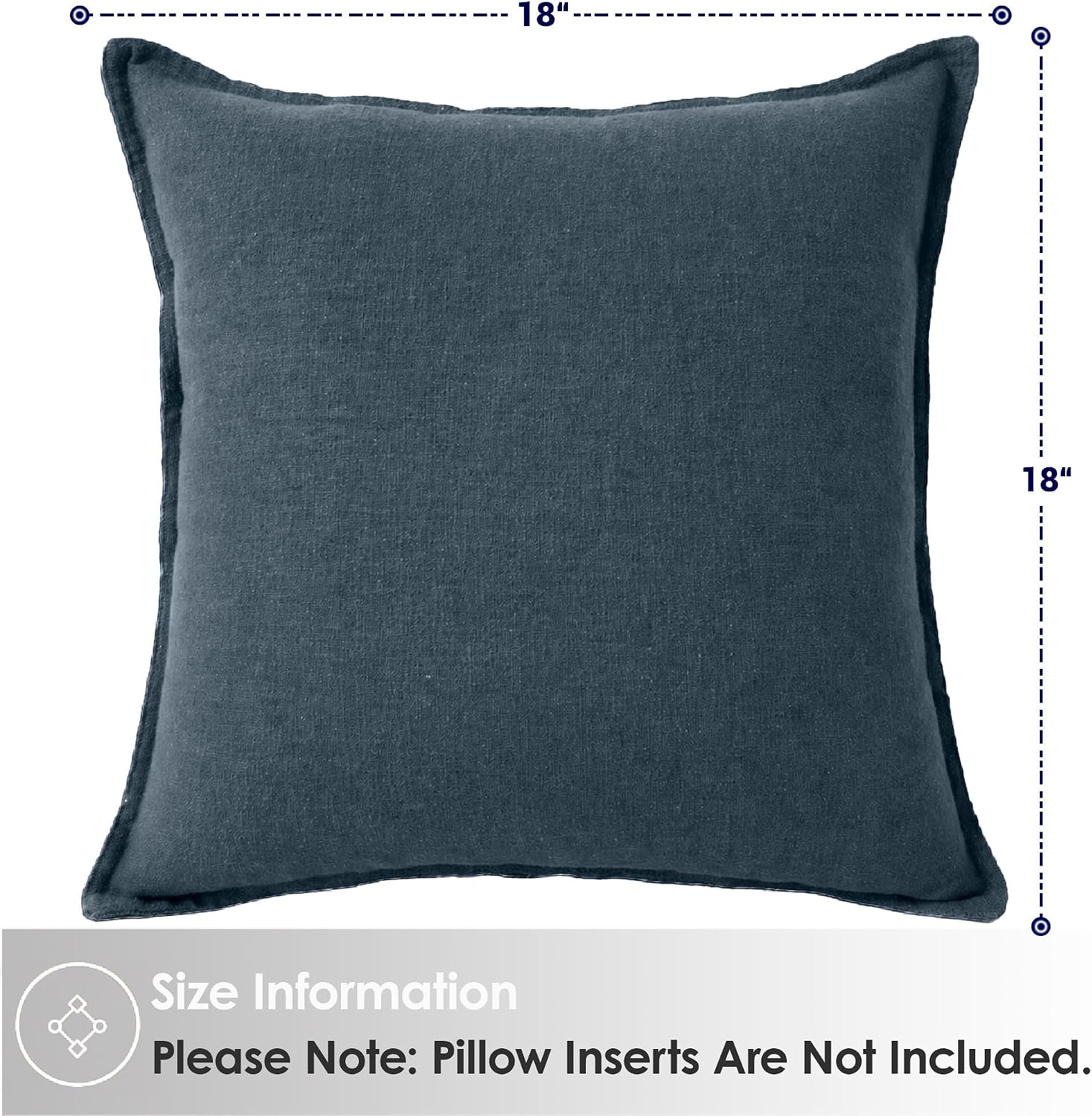 Symplora Cotton Linen Throw Pillow Covers Set of 2, Breathable Non Pilling Decorative Pillow Covers, Machine Washable Cushion Case for…