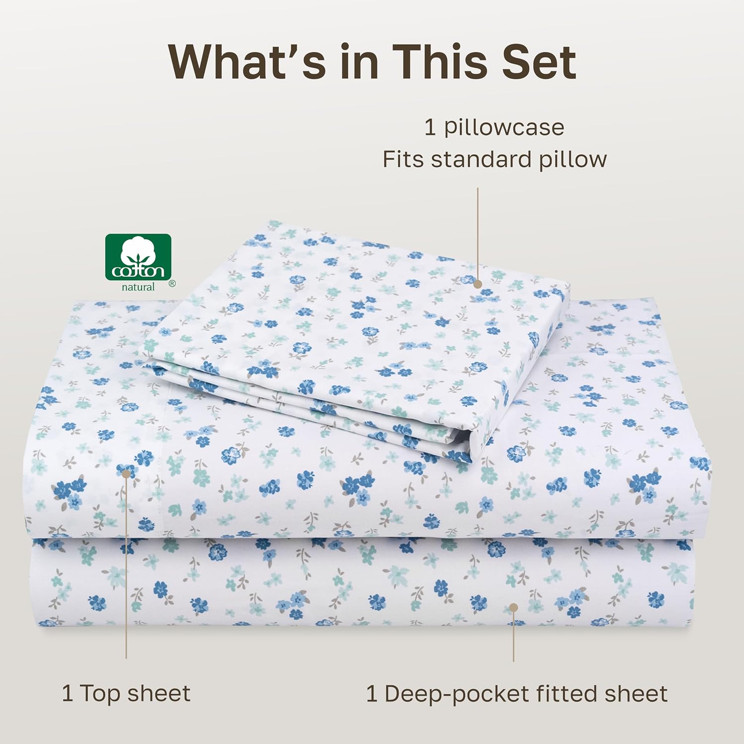 CaliforniaDesignDen California Design Den Soft Twin Size 100% Cotton Sheet Sets, 400 Thread Count Good Housekeeping Award Winner, Smooth Sa…