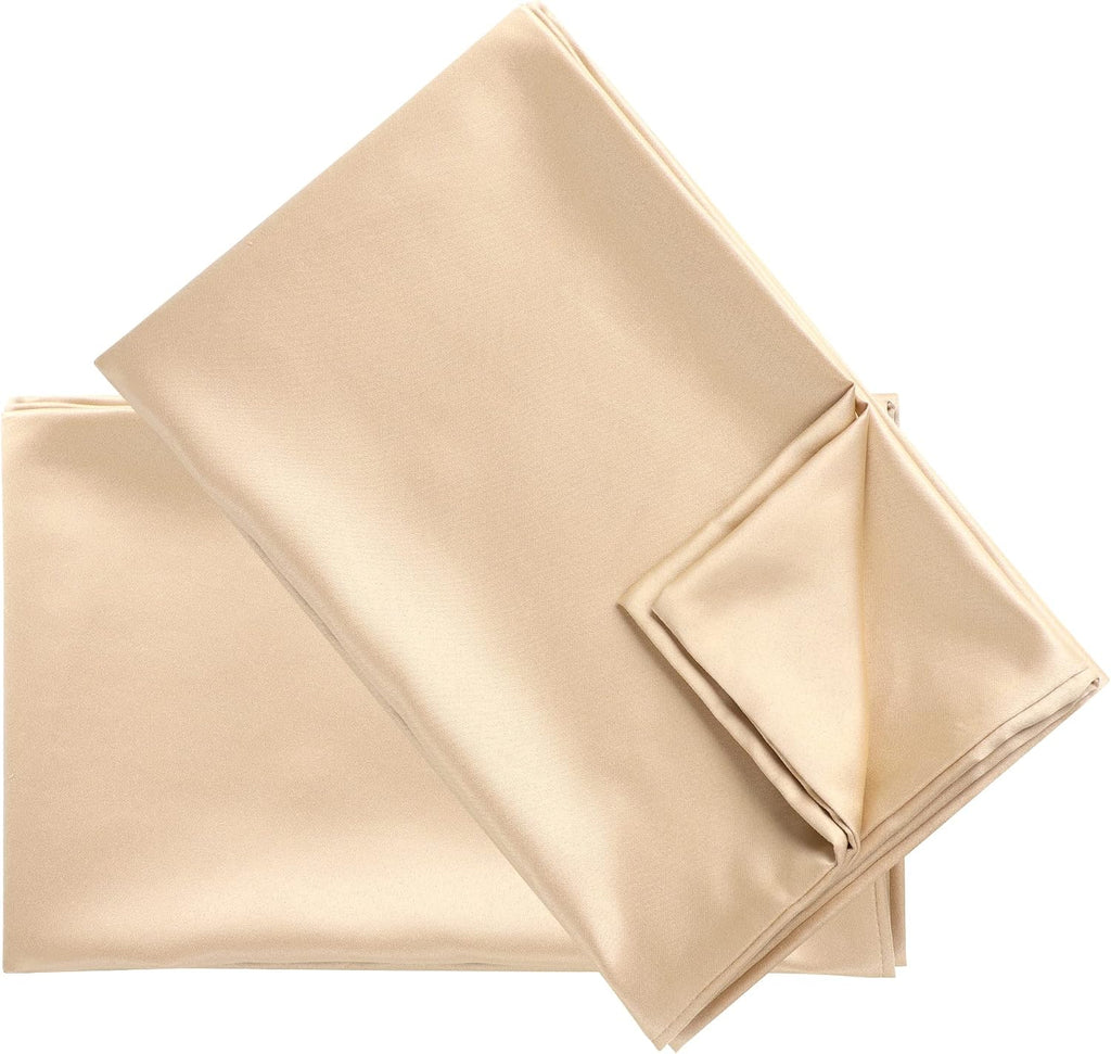 uxcell 2 Pack Silk Satin Pillowcase for Hair and Skin, Cool, Silky, Soft Breathable Pillow Cases Queen Size 20x30 Inch Sateen Pillowcase Ch…