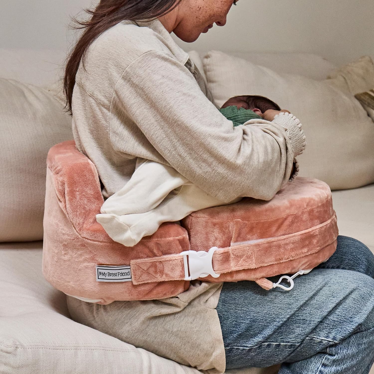 My Brest Friend Super Deluxe Nursing Pillow - Enhanced Comfort & Ergonomic Breastfeeding Pillow for Ultimate Support for Mom & Baby…