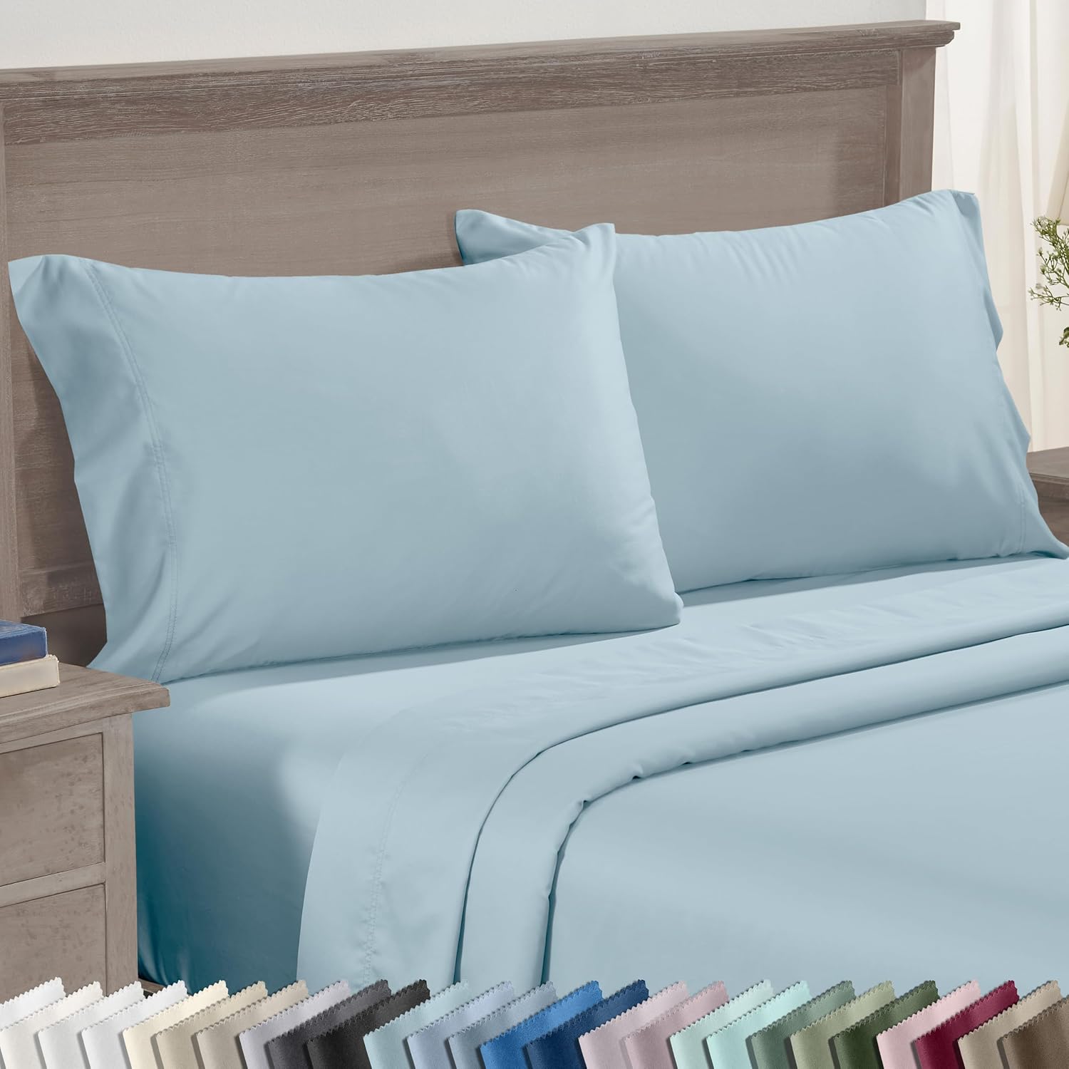 CaliforniaDesignDen California Design Den Queen Size Pillow Cases Set of 2 - 600 Thread Count, 100% Cotton Queen Pillow Covers, Breathable…