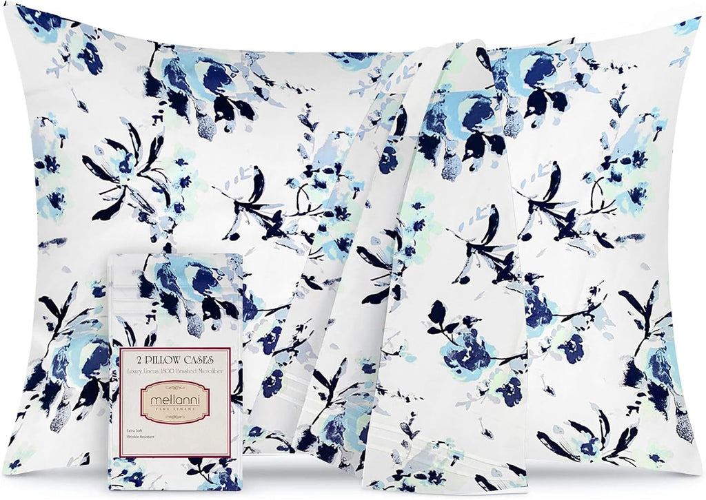 Mellanni Pillow Cases - Luxury, Extra Soft, Cooling Pillow Covers - 2 PC Iconic Collection Pillowcases - Envelope Closure (Standard/Queen 2…