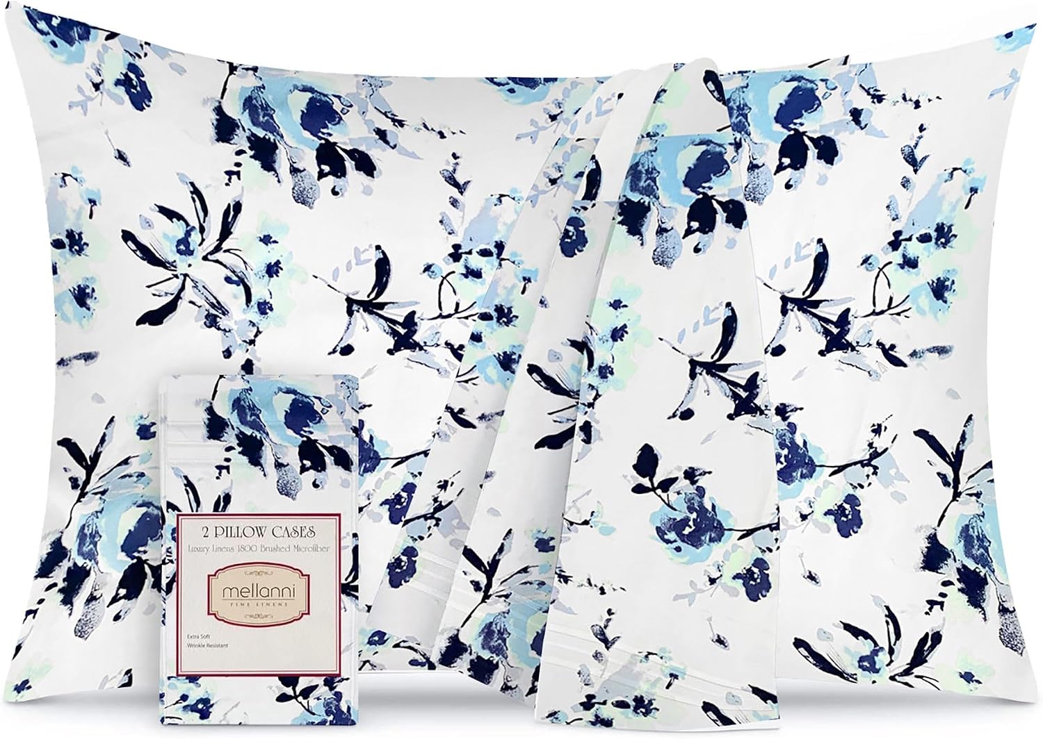 Mellanni Pillow Cases - Luxury, Extra Soft, Cooling Pillow Covers - 2 PC Iconic Collection Pillowcases - Envelope Closure (Standard/Queen 2…