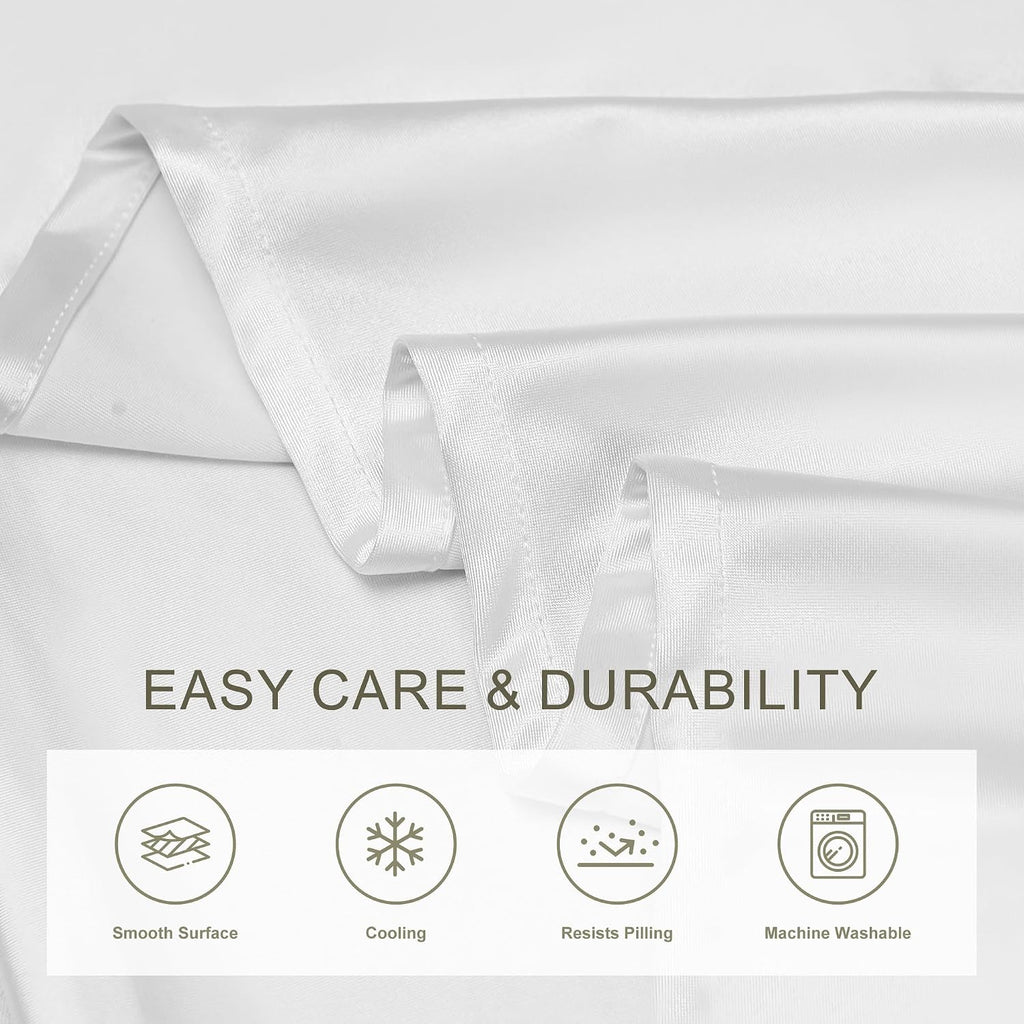 Awvco Body Pillow Cover - Cooling Silky Smooth Satin Pillowcase for Hot Sleepers, Skin & Hair Friendly- Breathable & Stretchy for Al…