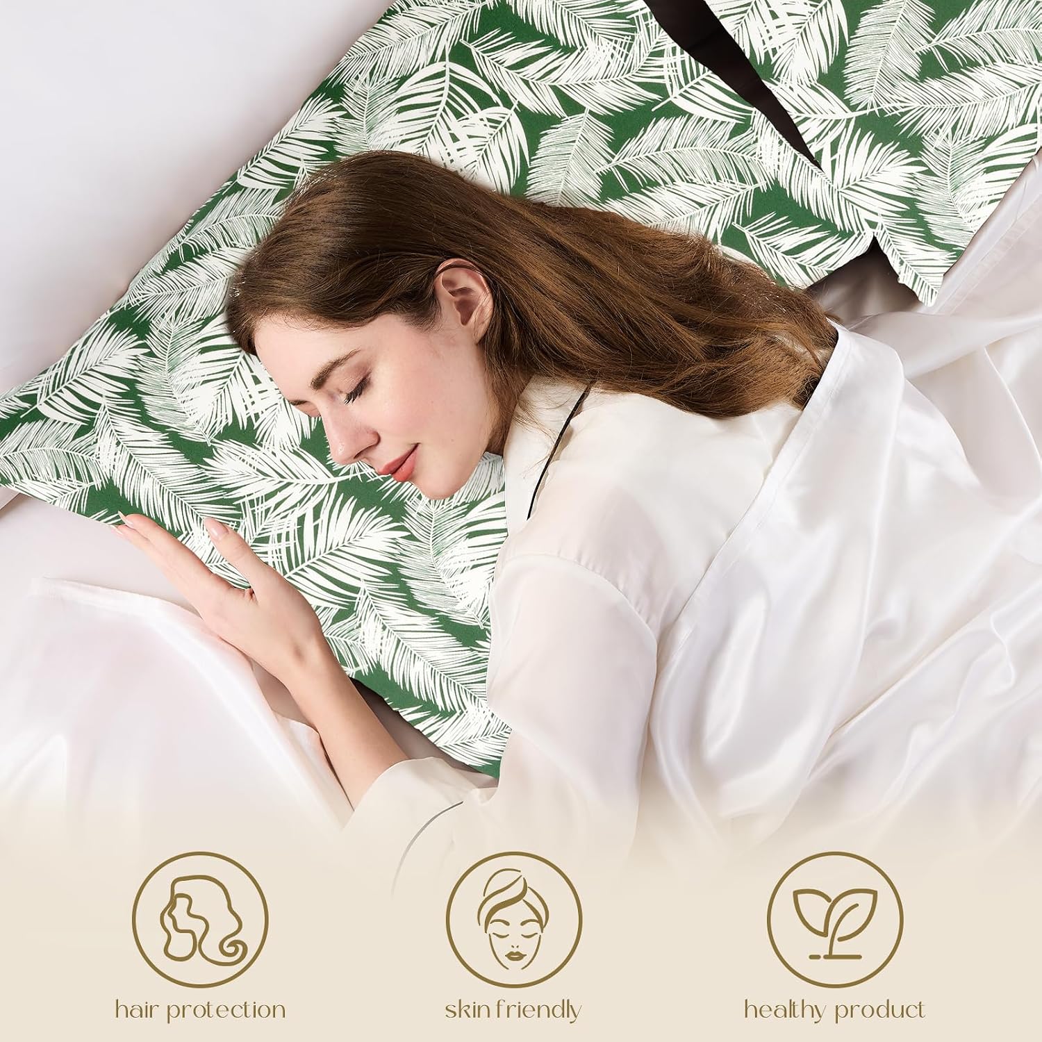 Zimasilk 100% Pure Mulberry Silk Pillowcase for Hair and Skin everyday comfort, Both Sides 19 Momme Silk Floral Print,1pc (King…