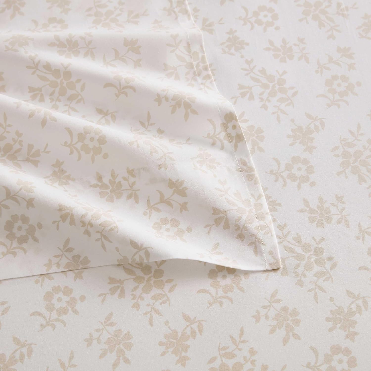 MarthaStewart Martha Stewart - Full Size Sheets Set, Crisp & Tailored Cooling Sheets w/a Naturally Smooth Cotton Percale Lightweight Feel -…