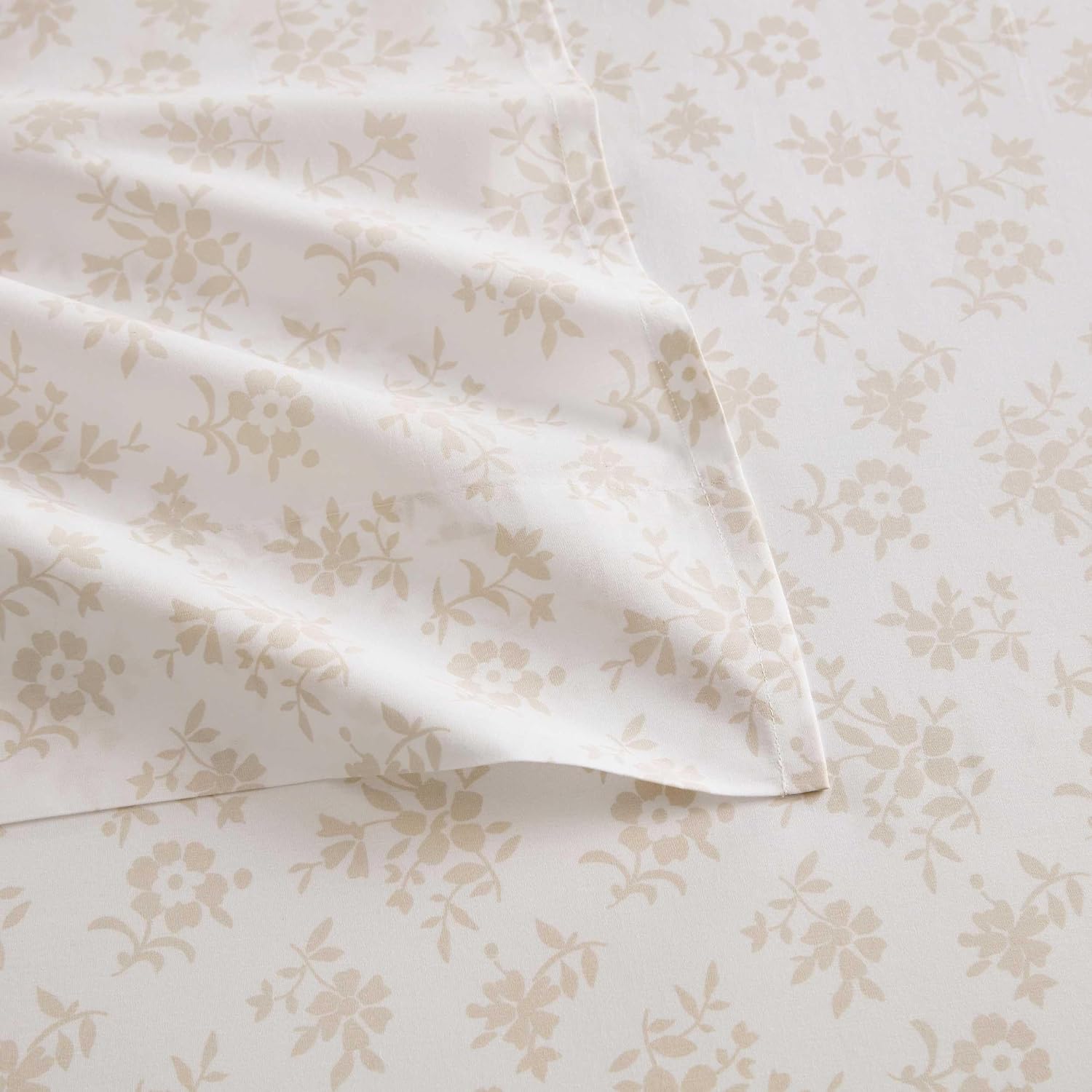 MarthaStewart Martha Stewart - King Size Sheets Set, Crisp & Tailored Cooling Sheets w/a Naturally Smooth Cotton Percale Lightweight Feel -…