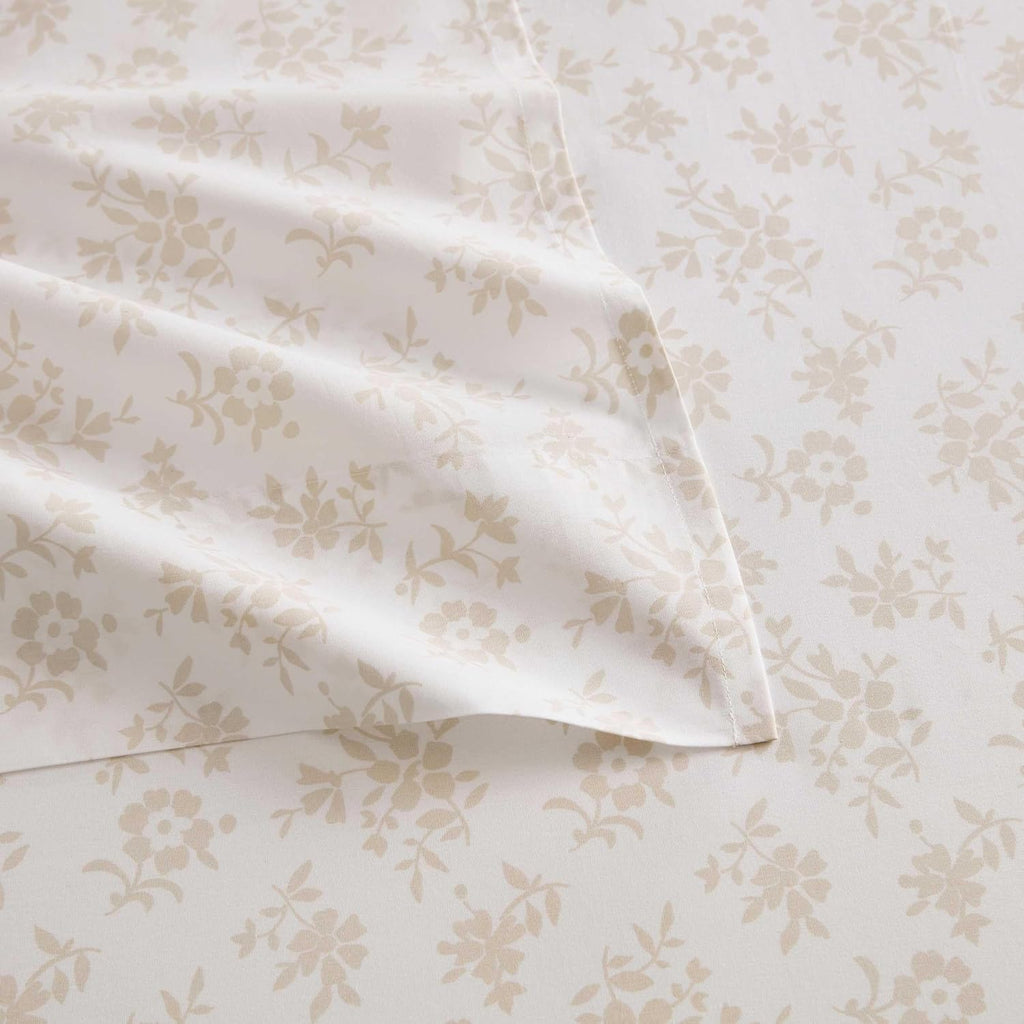 MarthaStewart Martha Stewart - Twin Size Sheets Set, Crisp & Tailored Cooling Sheets w/a Naturally Smooth Cotton Percale Lightweight Feel -…