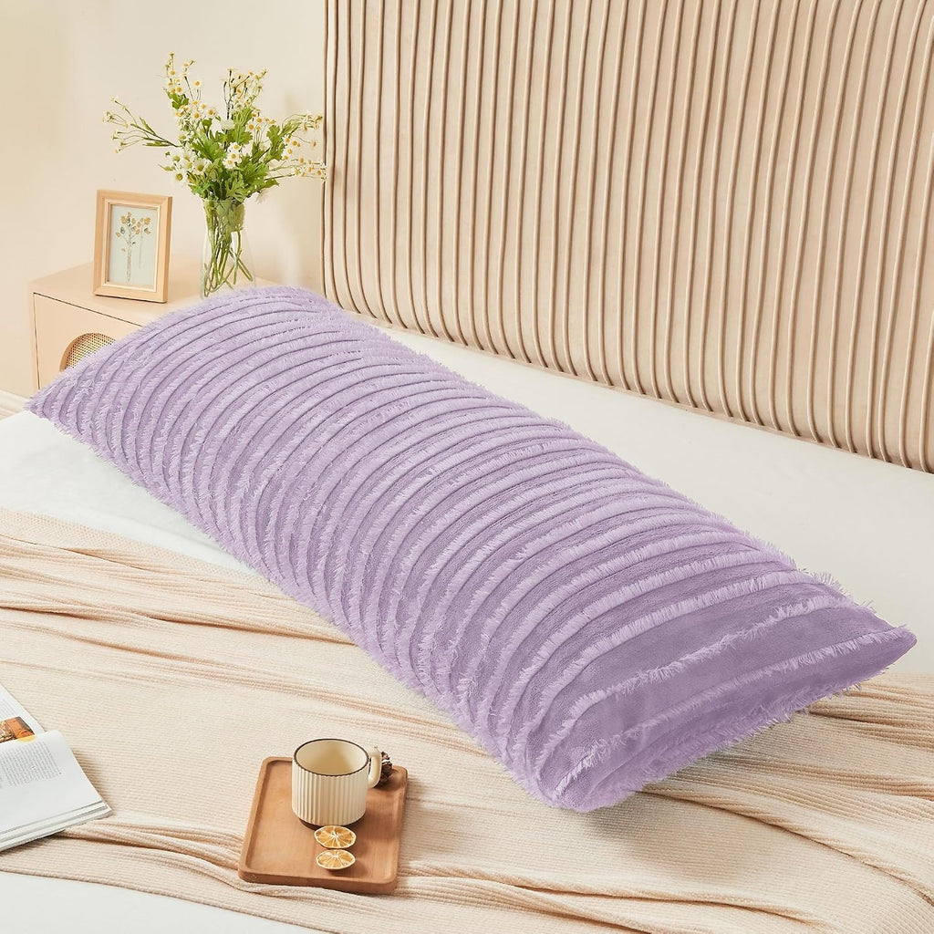 Bedelite Body Pillow Cover with Zipper Closure, Decorative Boho Fleece Pillowcase 20 x 54 Inches, Luxury Fluffy Plush Long Body Pillow Pill…