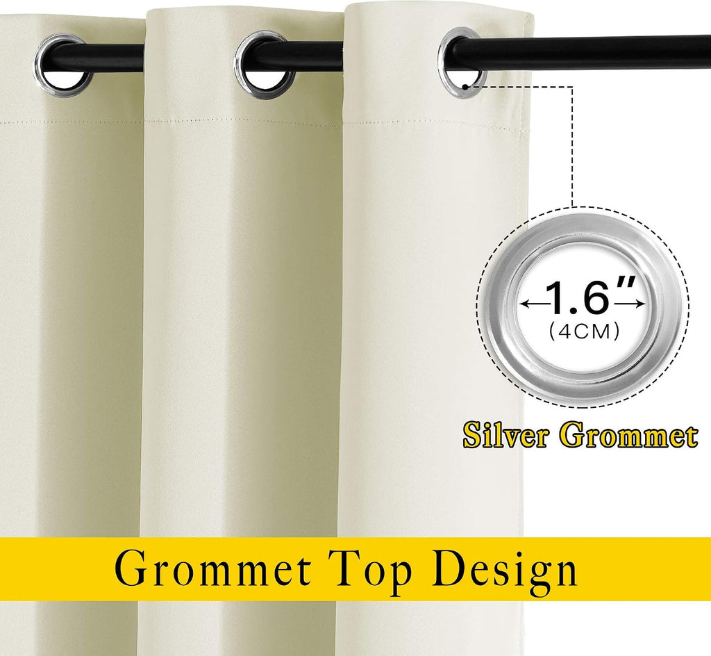 NICETOWN Room Darkening Curtains and Drapes for Bedroom - Grommet Energy Saving Thermal Insulated Light Blocking Window Treatments for…