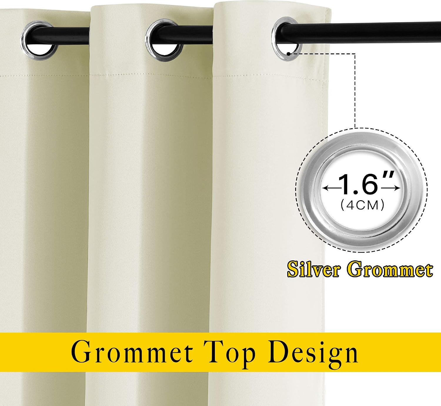 NICETOWN Room Darkening Curtains and Drapes for Bedroom - Grommet Energy Saving Thermal Insulated Light Blocking Window Treatments for…
