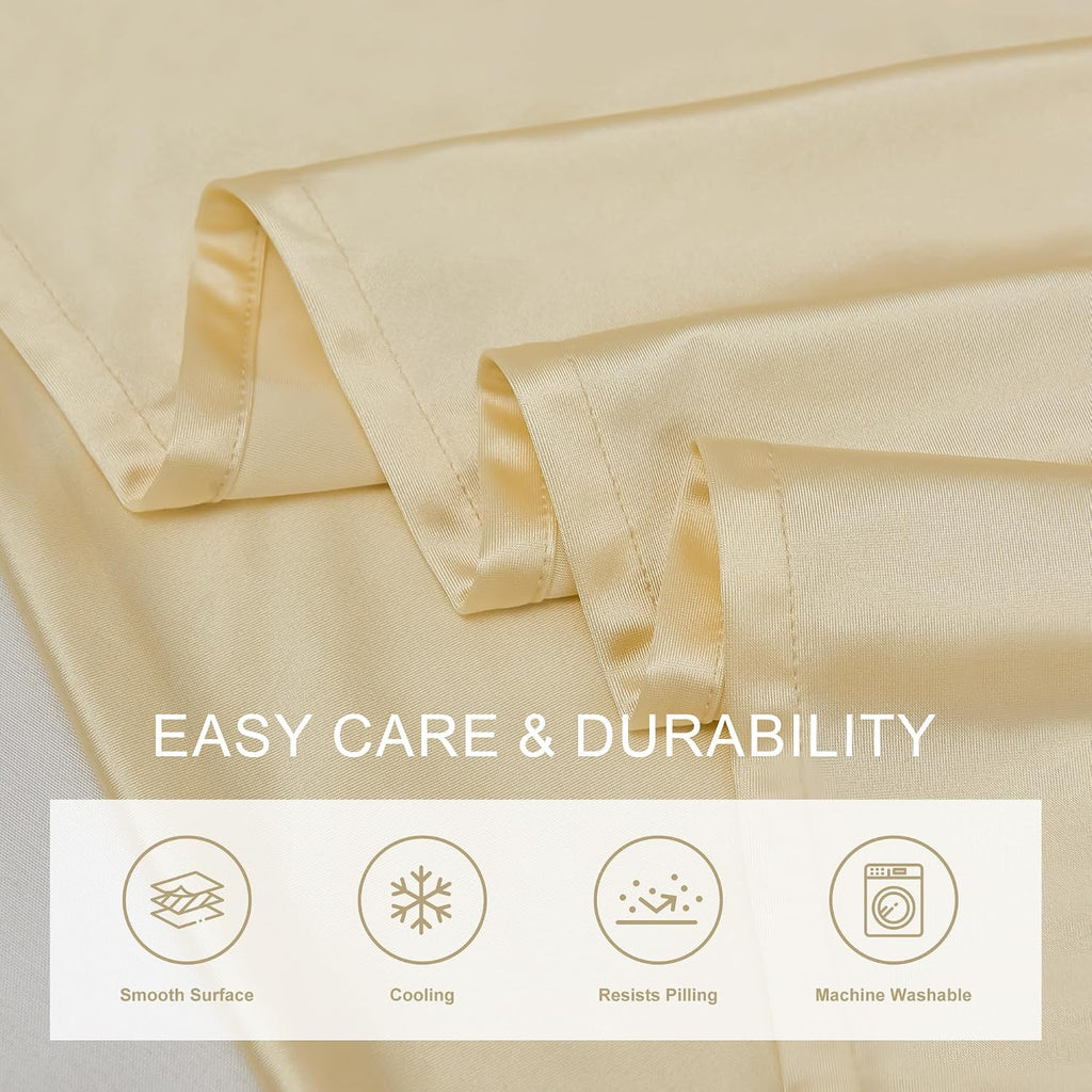Awvco Body Pillow Cover - Cooling Silky Smooth Satin Pillowcase for Hot Sleepers, Skin & Hair Friendly- Breathable & Stretchy for Al…
