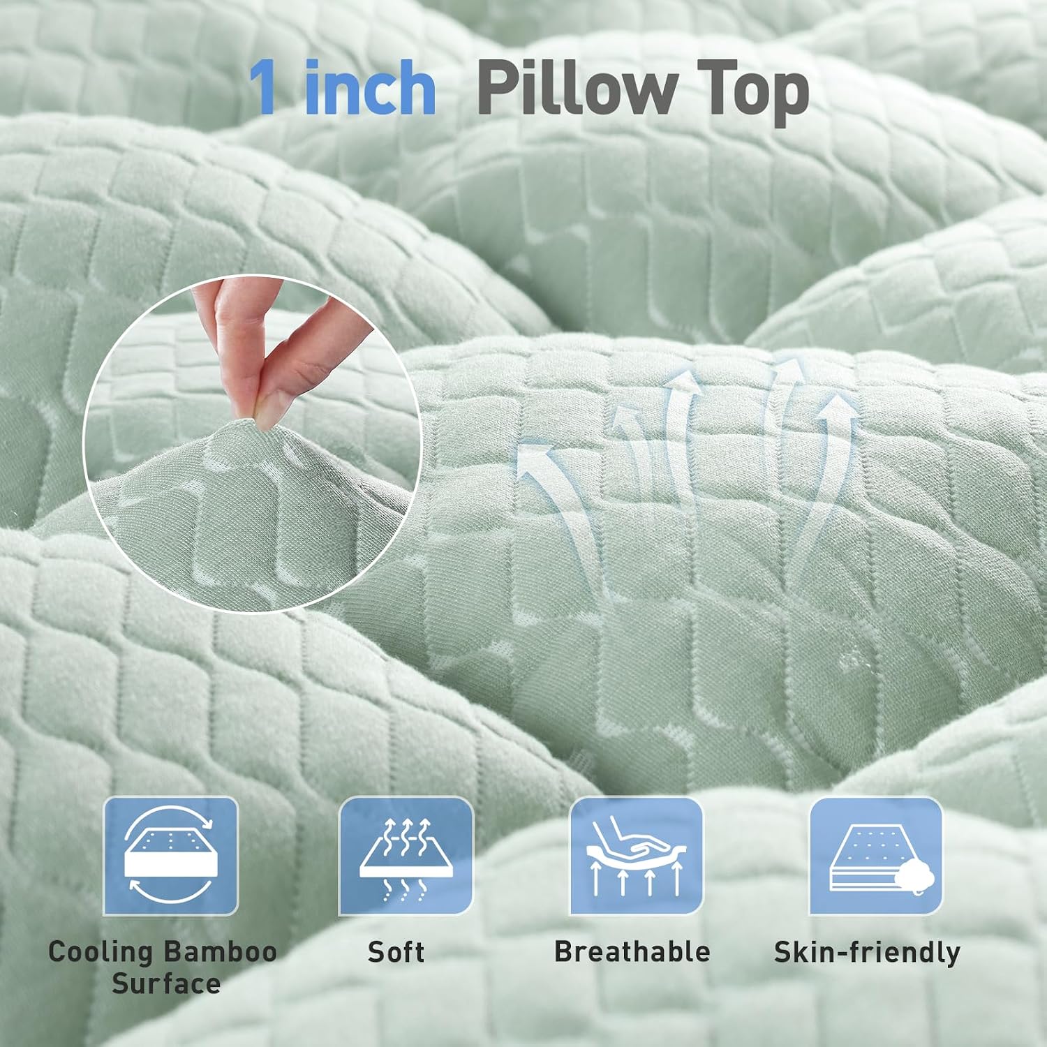 Dual Layer 3 Inch Memory Foam Mattress Topper King Size, 2 Inch Gel Memory Foam Plus 1 Inch Cooling Pillow Top Mattress Pad Cover, with…