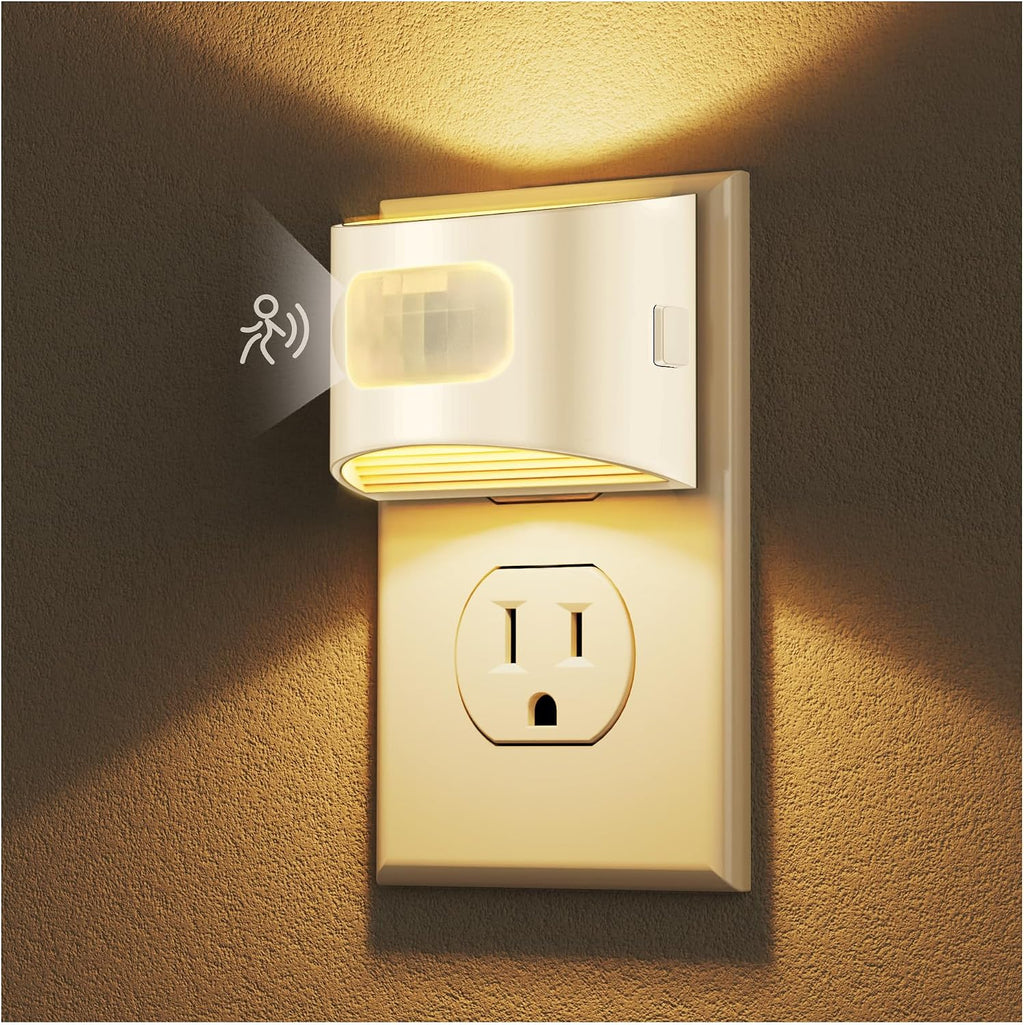 DORESshop LED Night Light[2 Pack], Night Lights Plug into Wall, 3 Mode Motion Sensor Night Light Plug in, Dusk to Dawn Sensor…