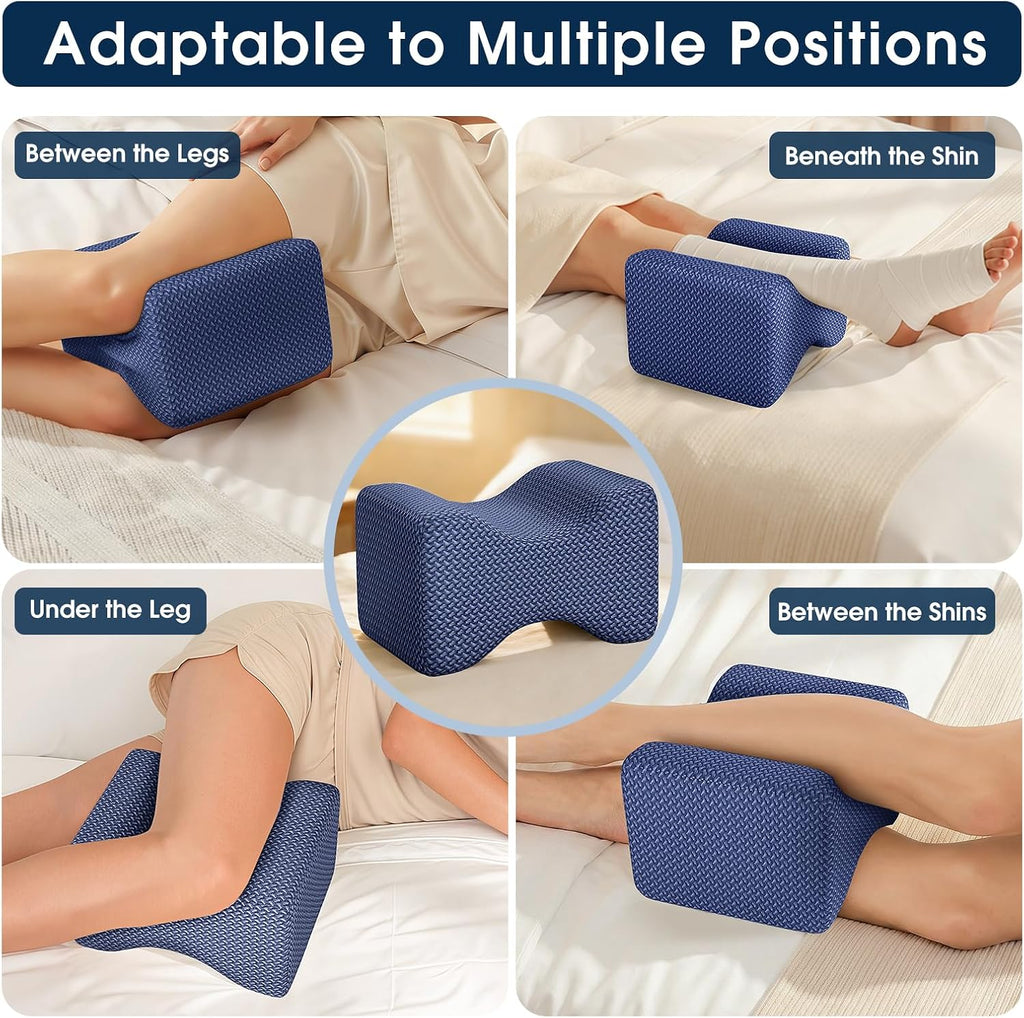 BlissTrends Memory Foam Knee Pillow, Knee Pillow for Side Sleepers, Leg Pillows for Sleeping Blood Circulation, Elevation Pillow for…