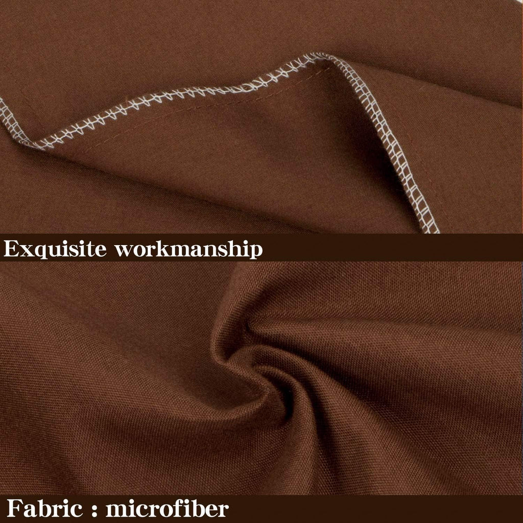 Ntbay Standard Pillowcase Set - 2 Pack Brushed Microfiber 20x26 Pillowcases - Soft, Wrinkle-Free, Fade-Resistant, Stain-Resistant, Brown Pi…