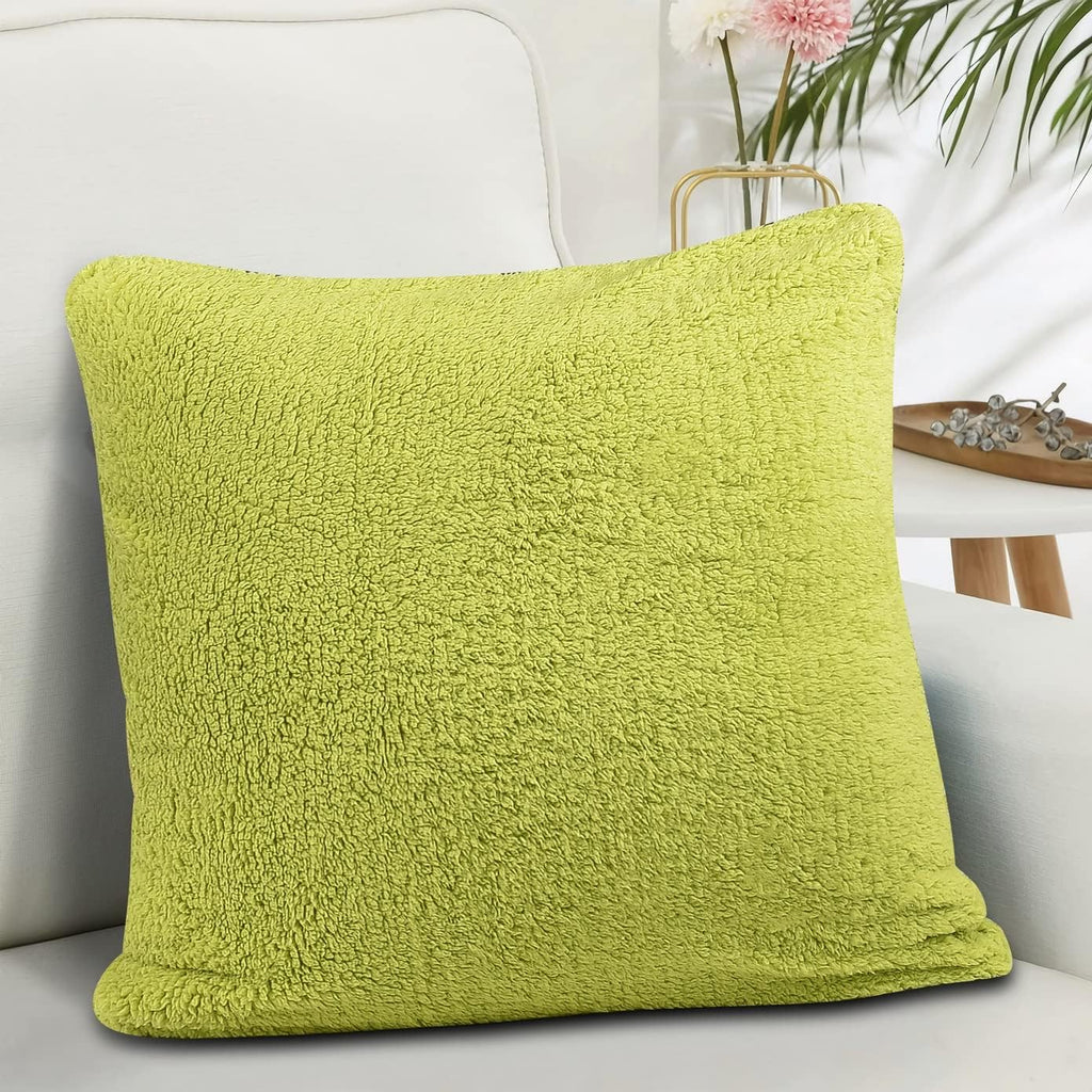 Reafort Sherpa Euro Sham Pillow Cover 26x26 Inch, Ultra Soft Plush Fluffy Decorative Throw Pillow Case with Hidden Zipper, Cozy Cushion Cov…