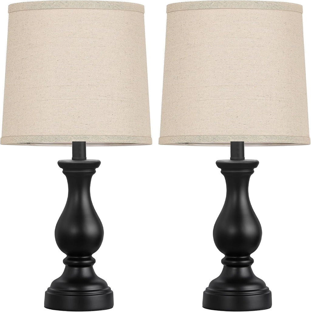 Seealle Farmhouse Table Lamps Set of 2 - Rustic Lamp for Bedroom Living Room, 22" Boho Bedside Lamps for Night Stands End Table Office…