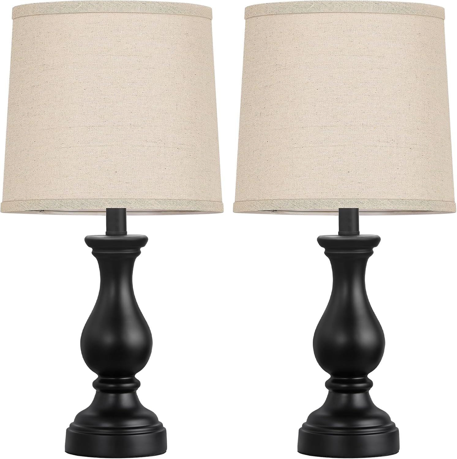 Seealle Farmhouse Table Lamps Set of 2 - Rustic Lamp for Bedroom Living Room, 22" Boho Bedside Lamps for Night Stands End Table Office…