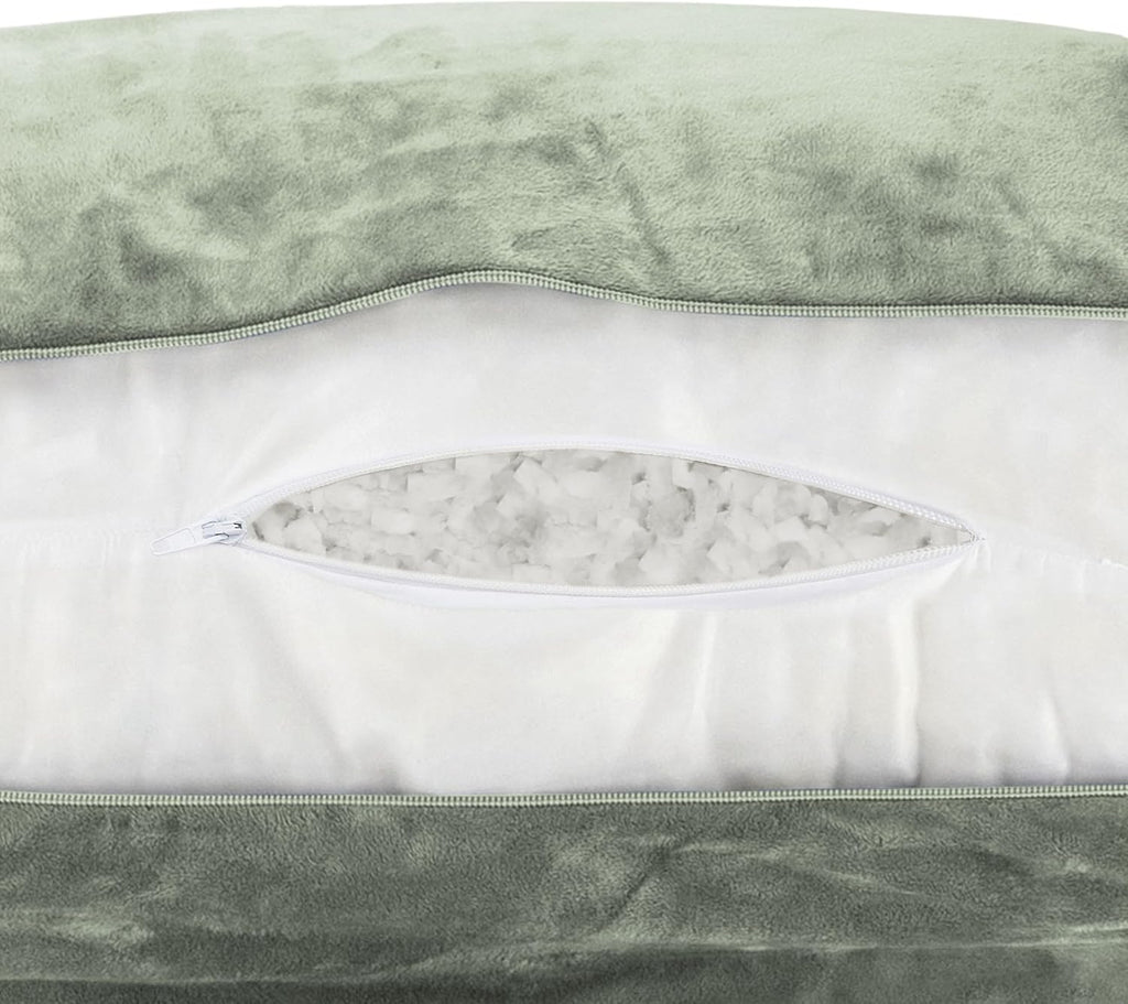 HusbandPillow Husband Pillow Reading Pillow with Arms - Standard Backrest for Sitting Up in Bed - Firm Support Bed Rest Pillow for Adults,…