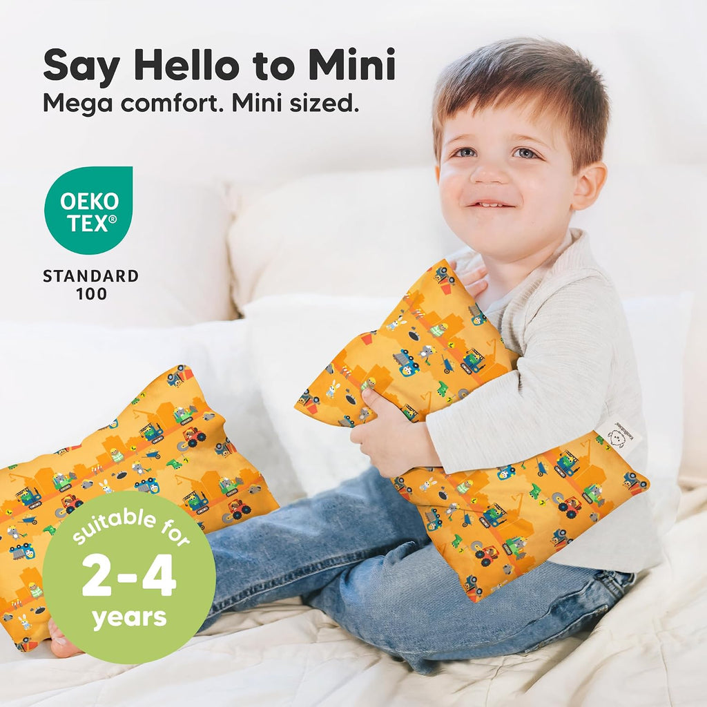 Mini Toddler Pillow with Pillowcase - 9x13 My Little Dreamy Travel Kids Pillow for Sleeping, Toddler Bed, Small, Tiny, Organic Cotton…