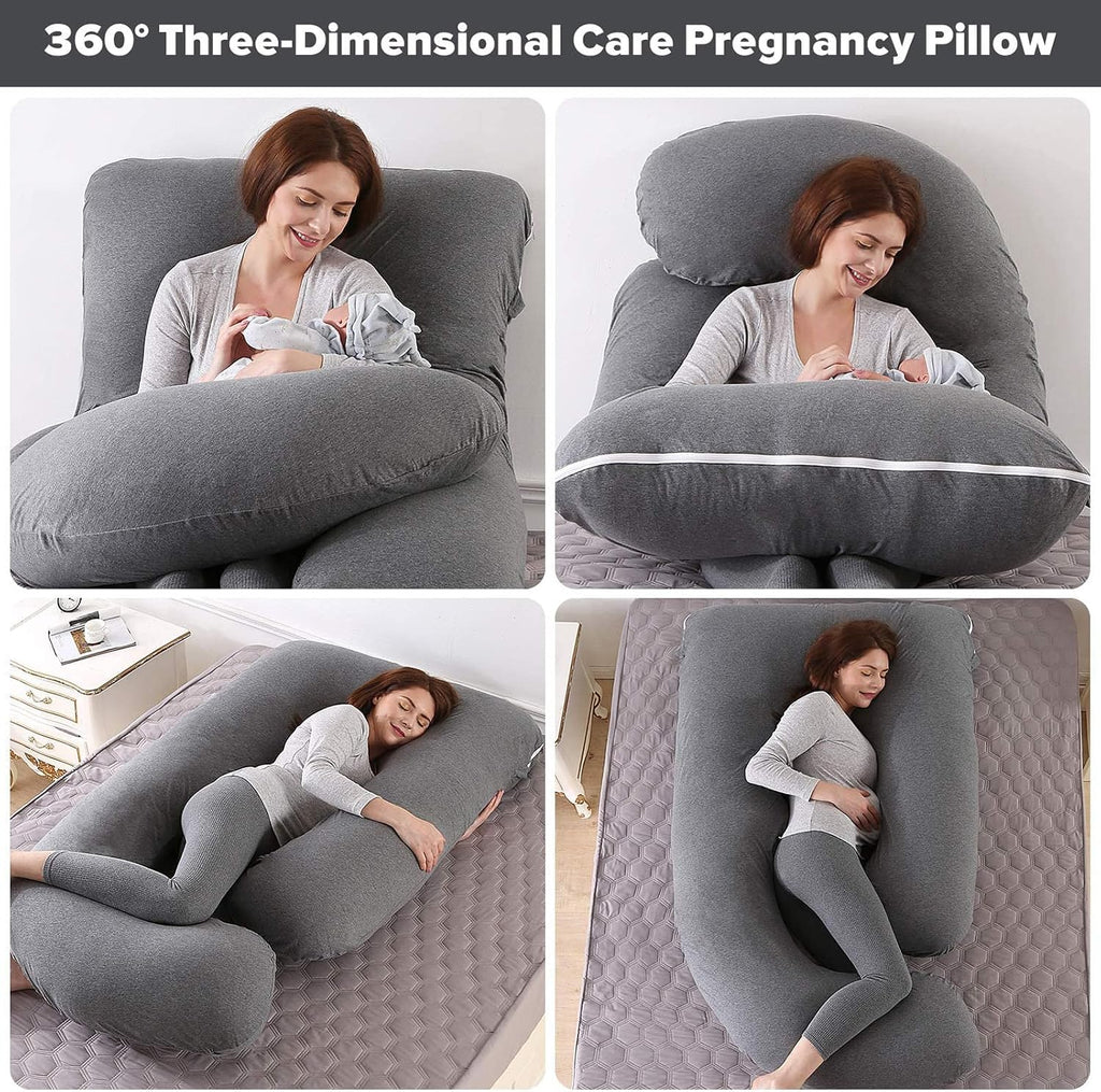 Battop Pregnancy Pillow for Sleeping, Full Body Pillow for Pregnancy Women with Removable Cover, 57 Inch Maternity Pillow, Support for Back…