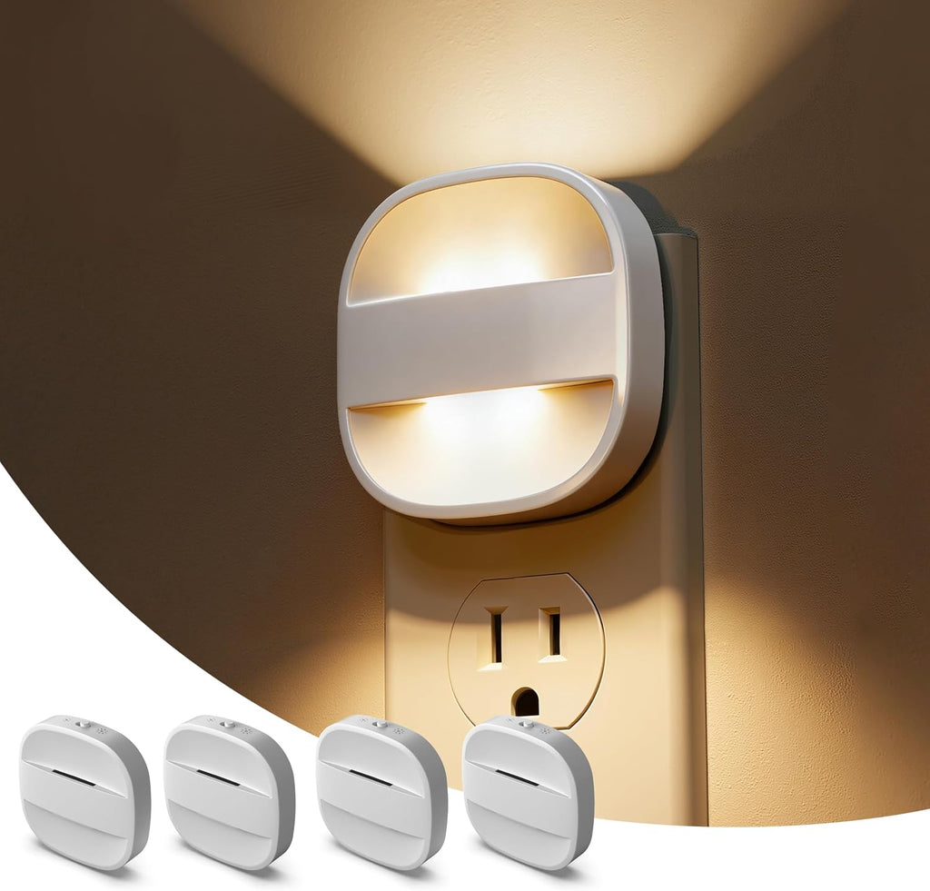L LOHAS LED Night Lights Plug into Wall, Foldable Night Light with Dusk to Dawn Sensor, 2 Brightness Level, Ideal Nightlight for…