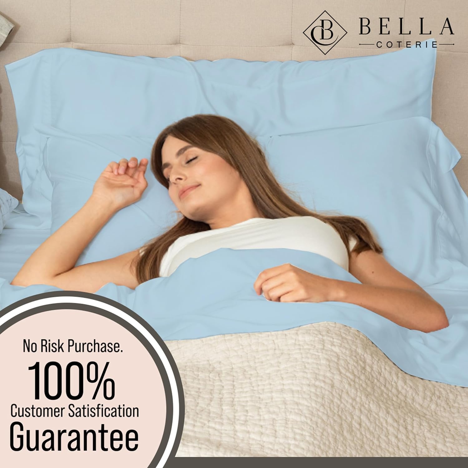 Bella Coterie 6 Piece Luxury Bamboo Viscose California King Size Sheet Set | 100% Organically Grown | Cooling for Hot Sleepers | 18" Deep…