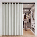 RYB HOME Accordion Style Closet Curtain-100% Blackout Folding Accordion Curtain for Sliding Glass Door/Bedroom, Privacy Assurd Living…