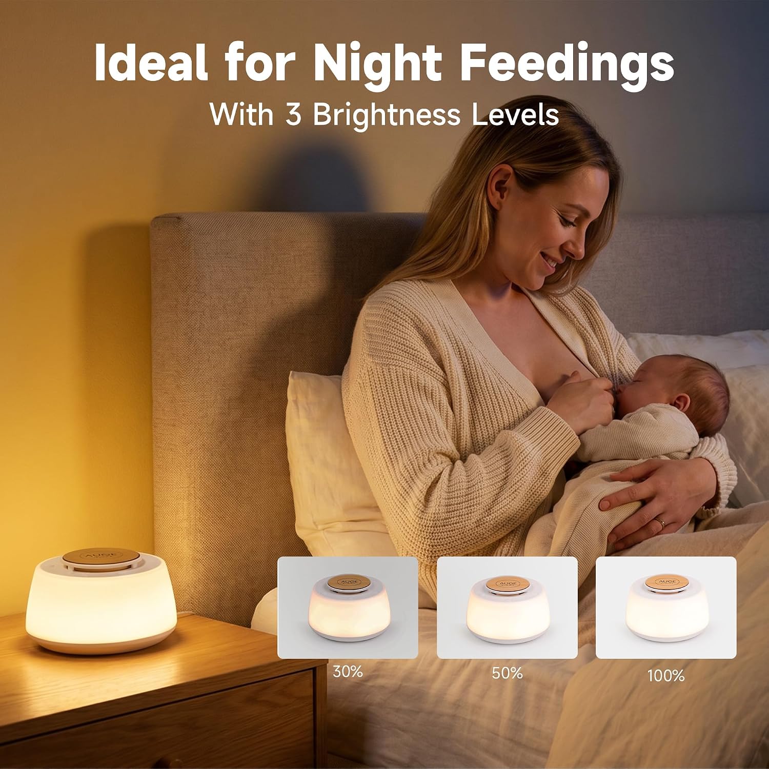 AUGE LIGHT White Noise Sound Machine, Sound Machine for Sleep Kids Adults, Baby White Noise Machine with 3 Timer Modes, Noise Machine for…