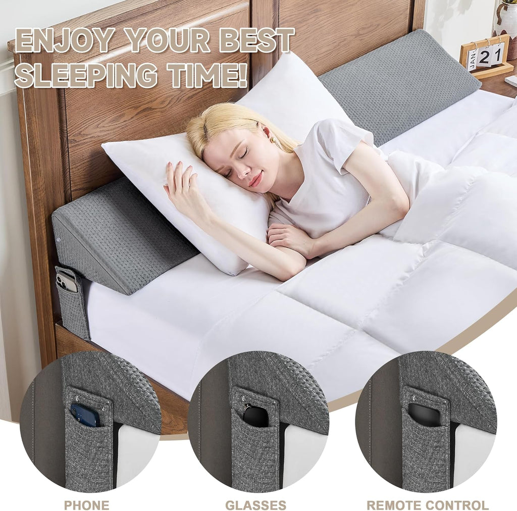 IFNOW King Size(76"x7.5"x10") Bed Wedge Pillow for Headboard, Mattress Gap Filler(0-8"), Bed Wedge for Gap Between Your Headboard and…