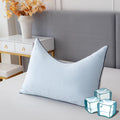 Cooling Pillow Queen Size, Shredded Memory Foam Adjustable Loft, Slow Rebound Cervical Pillow for Neck Pain, Ice Silk & Breathable Cover…