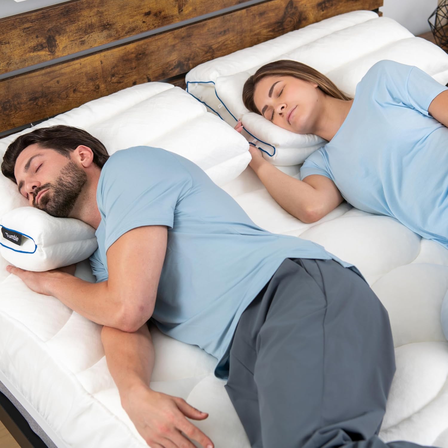 TUMBLE 6-Chamber Adjustable Bed Pillow | Back, Side & Stomach Sleepers | Cooling Cover | Memory Foam & Gel Fiber Fill | Customize Your…