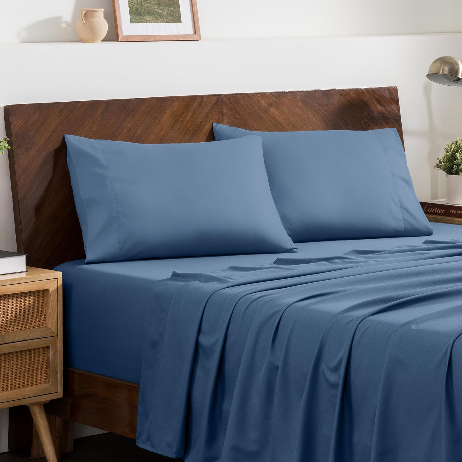BareHome Bare Home Microfiber Pillow Cases - King 20x36 - Cooling Pillowcases - Double Brushed - easy maintenance - Envelope Closure…