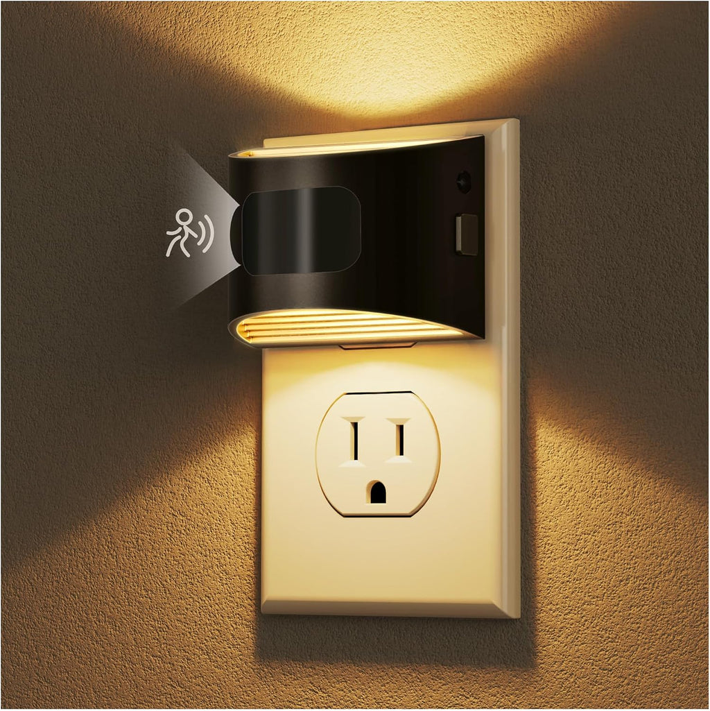 DORESshop LED Night Light[2 Pack], Night Lights Plug into Wall, 3 Mode Plug in Night Light with Motion Sensor, Dusk to Dawn Sensor…