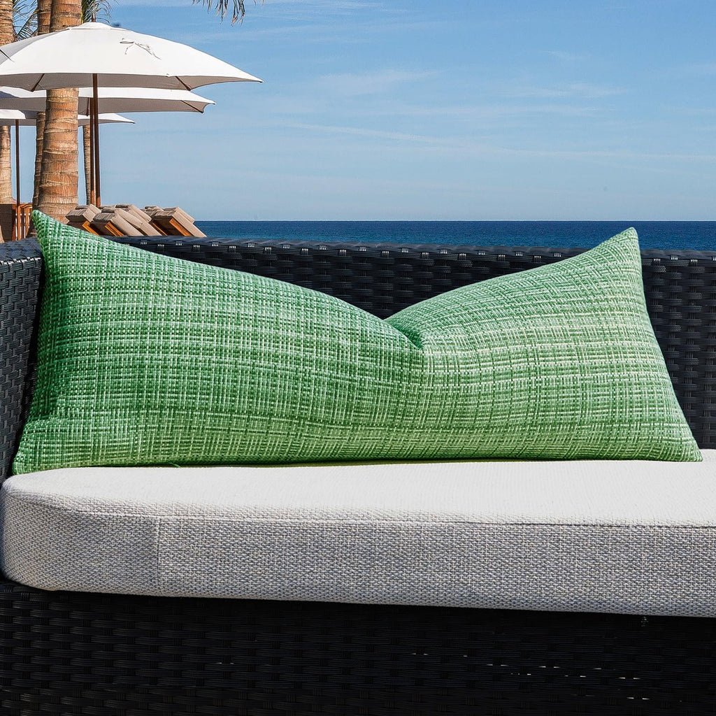 Kevin Textile Outdoor Waterproof Throw Pillow Covers 14x36 Inch Pack of 1 Woven Faux Linen Decorative Water Resistant Long Body Lumbar…