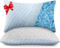 Wolki Queen Size Pillows Set of 2 - Cooling Pillows 2 Pack, Adjustable Memory Foam Pillow for Side Sleepers, Back, Stomach, Hot Sleepers (2…